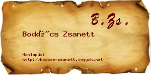 Bodócs Zsanett névjegykártya
