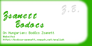 zsanett bodocs business card