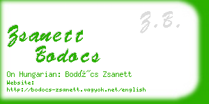 zsanett bodocs business card